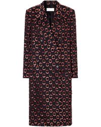 Dries Van Noten - Double-Breasted Polka-Dot Fil-Coupé Silk-Blend Coat - Lyst
