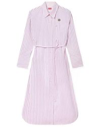 KENZO - 'Boke Flower' Pin Midi Shirting Dress - Lyst