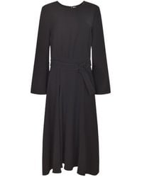 P.A.R.O.S.H. - Flared Sleeve Belted Dress - Lyst