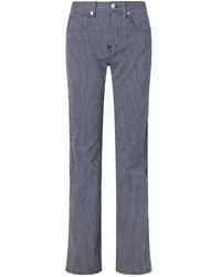 Nili Lotan - Celia Striped Straight-Leg Jeans - Lyst