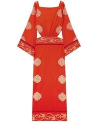 Johanna Ortiz - Open-Back Printed Cotton-Poplin Maxi Dress - Lyst
