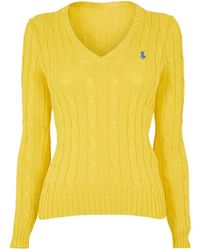 Polo Ralph Lauren - Cable-Knit V-Neck Jumper - Lyst