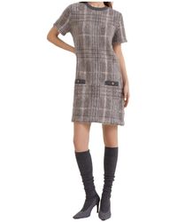 Brunello Cucinelli - Check-Pattern Sequin Dress - Lyst