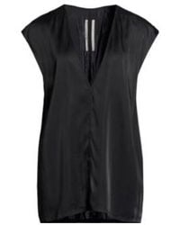 Rick Owens - Solid-Color Satin Short-Sleeve Top - Lyst