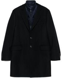 Fay - Single-Breasted Double Coat - Lyst