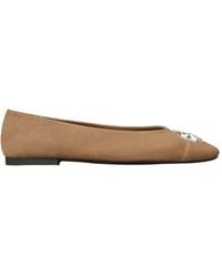 Tory Burch - Charlie Logo Ballet Flats - Lyst