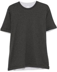 Eleventy - Layered-Effect Short-Sleeve T-Shirt - Lyst