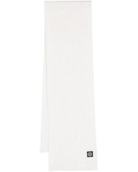 Stone Island - Compass-Patch Ribbed-Knit Scarf - Lyst