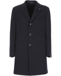 Tagliatore - Long Sleeve Single-Breasted Coat - Lyst