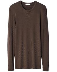 Lemaire - Ribbed Long Sleeve T-Shirt - Lyst