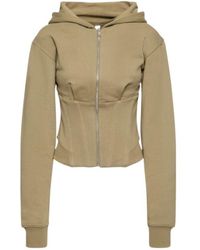 Dion Lee - Cotton Jersey Corset Hoodie - Lyst