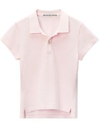 Alexander Wang - Crystal-Embellished Slim-Fit Polo Shirt - Lyst