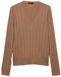 Prada - Cashmere V-Neck Sweater - Lyst