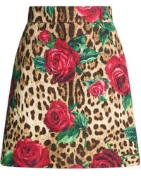 Dolce & Gabbana - Leopard Print Umbrella Skirt - Lyst