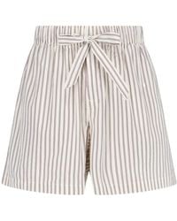 Tekla - Striped Sleep Shorts - Lyst