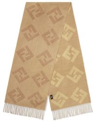 Fendi - Ff Jacquard Fringed-Edge Scarf - Lyst