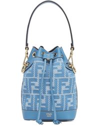 Fendi - Mon Tresor Ff Jacquard Mini Bucket Bag - Lyst