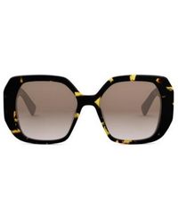 BVLGARI - Geometric Frame Sunglasses - Lyst