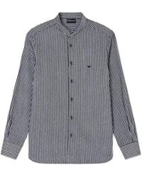 Emporio Armani - Striped Button-Up Shirt - Lyst
