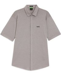 BOSS - Regular-Fit Cotton Shirt With Performance Features - Lyst