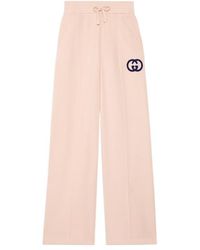 Gucci - Gg Embroidered Jersey Jogging Pants - Lyst