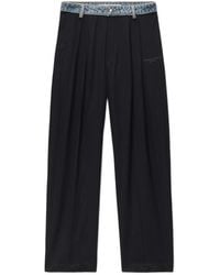 Alexander Wang - Contrast-Waist Straight-Leg Pants - Lyst