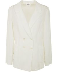P.A.R.O.S.H. - Sofia Double-Breasted Silk Blazer - Lyst
