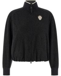 Brunello Cucinelli - High Neck Long-Sleeved Sweatshirt - Lyst