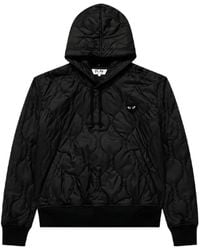 COMME DES GARÇONS PLAY - Quilted Logo Hooded Jacket - Lyst