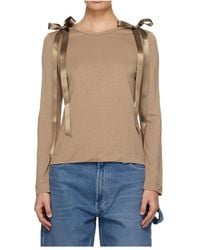 Simone Rocha - Bow-Detail Long-Sleeve T-Shirt - Lyst