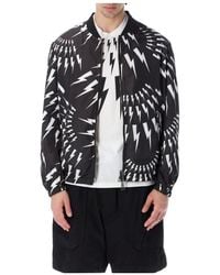 Neil Barrett - Thunderbolt-Print Bomber Jacket - Lyst