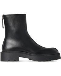 The Row - Nobilis Leather Ankle Booties - Lyst