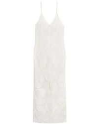Blumarine - Handmade Embroidery Long Mesh Dress - Lyst