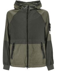 Stone Island - Zip-Up Hooded Jacket - Lyst