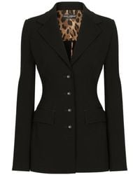 Dolce & Gabbana - Milano Stitch Single-Breasted Jersey Jacket - Lyst