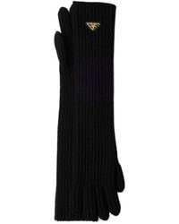 Prada - Wool Knit Gloves - Lyst