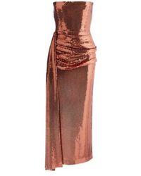 Alex Perry - Draped Sequined Corset Dress - Lyst