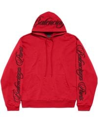 Balenciaga - Cursive Oversized Hoodie - Lyst