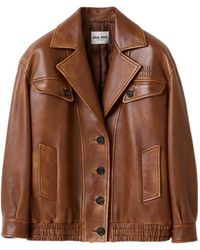 Miu Miu - Button-Up Padded Jacket - Lyst