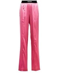Tom Ford - High-Rise Silk-Blend Satin Pants - Lyst