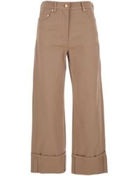 Max Mara - 'S Logo Patch Straight Leg Trousers - Lyst