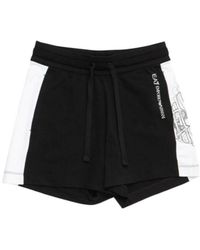 EA7 - Logo Drawstring Sports Shorts - Lyst