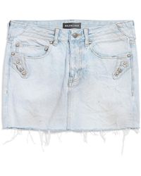 Balenciaga - City Denim Mini Skirt - Lyst