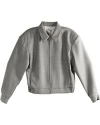 Amomento - Wool Zip-Up Casual Jacket - Lyst