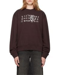 MM6 by Maison Margiela - Numbers-Printed Crewneck Sweatshirt - Lyst