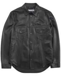 Acne Studios - Long-Sleeved Leather Jacket - Lyst