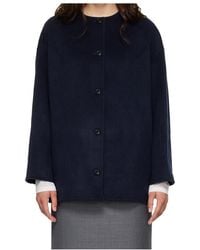 Loulou de Saison - Cropped Coat With A Round Neck - Lyst