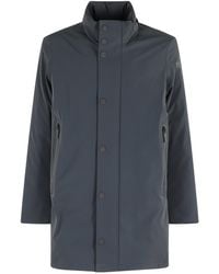 Rrd - Button-Fastening Logo-Plaque Coat - Lyst