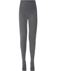 Bottega Veneta - Logo-Embroidered Leggings - Lyst