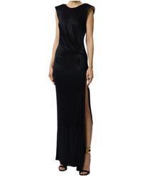 Elisabetta Franchi - Draped-Detail Maxi Dress - Lyst